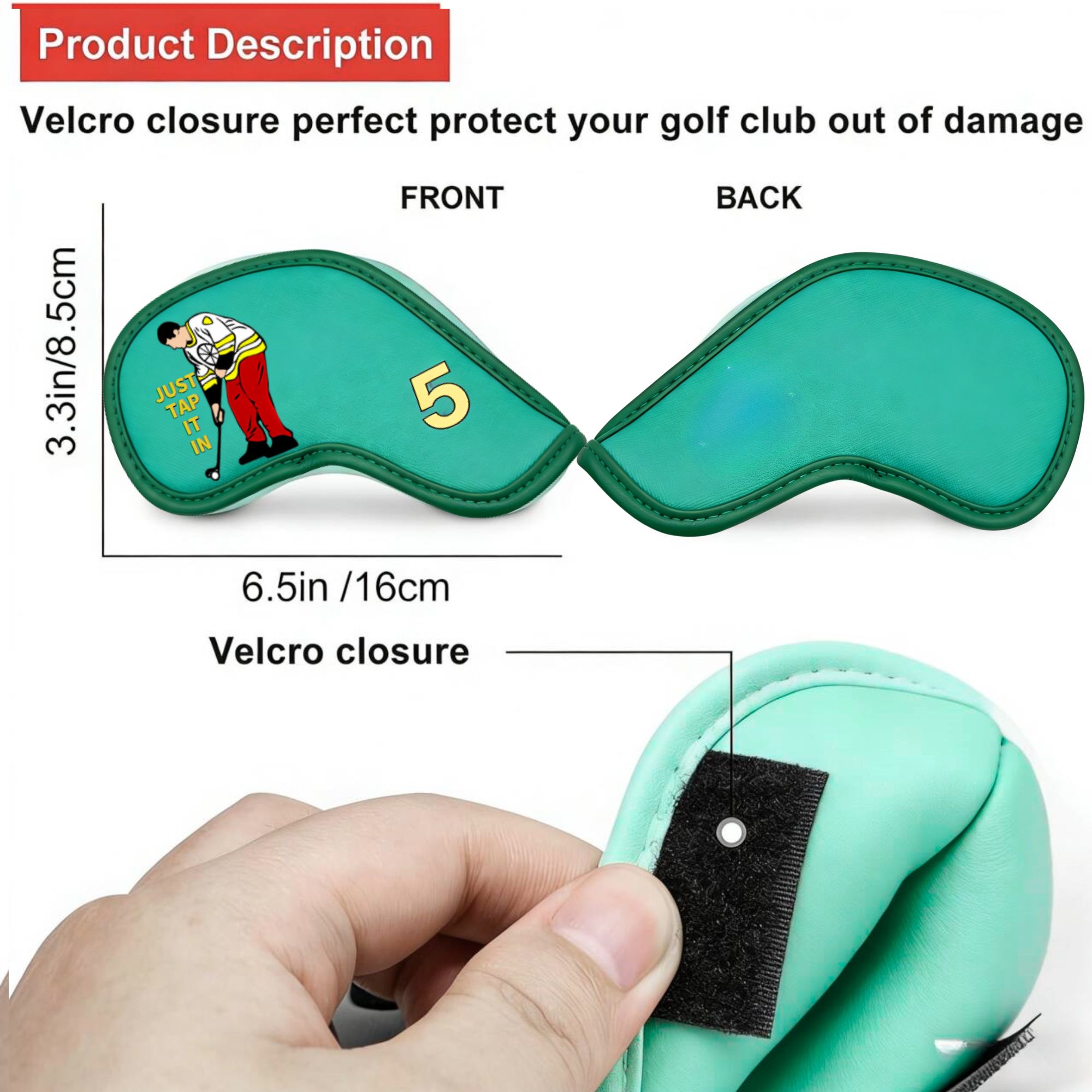 9 pcs Golf Iron Covers with Fu - Golf Equipment Suppliers review and price